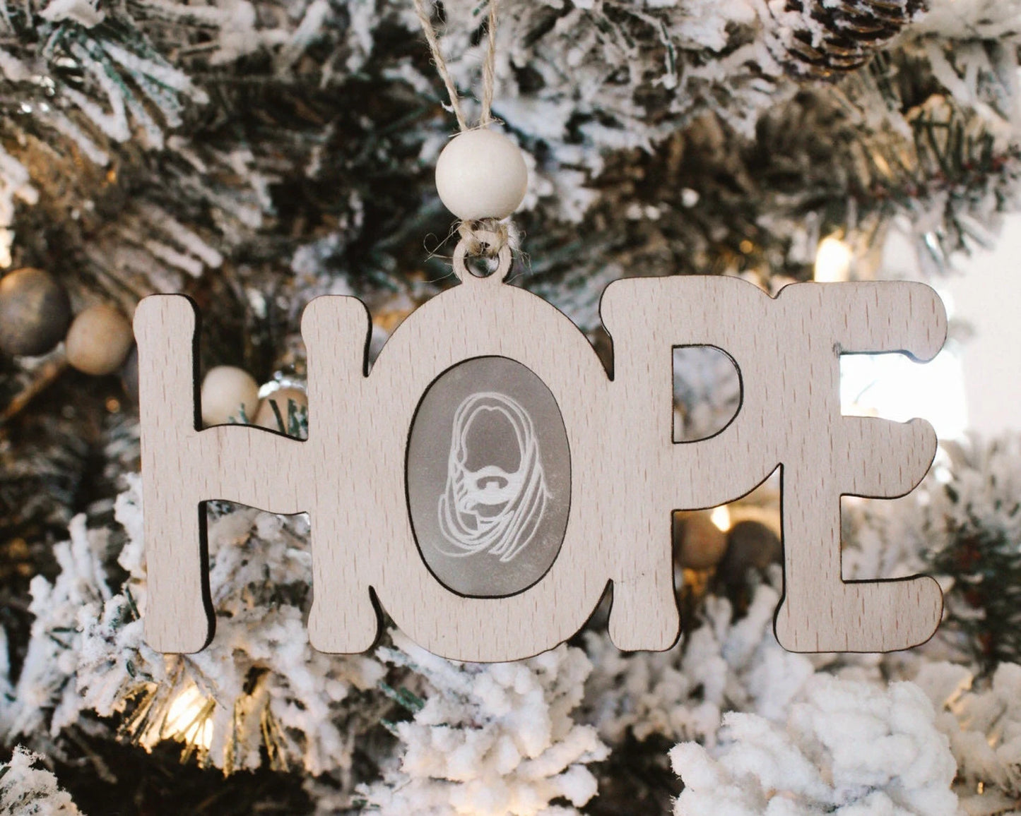 Hope, Love, and Joy Laser Digital Cut File | Wood and Acrylic SVG | Christmas Ornament SVG | Christ Christmas Ornament Digital File | Christmas Laser Cut File