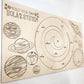 Build Your Own Solar System Learning Mobile and/or Wall Hanging Laser Cut Digital File | Planet DIY Color Paint Science Project | Glowforge