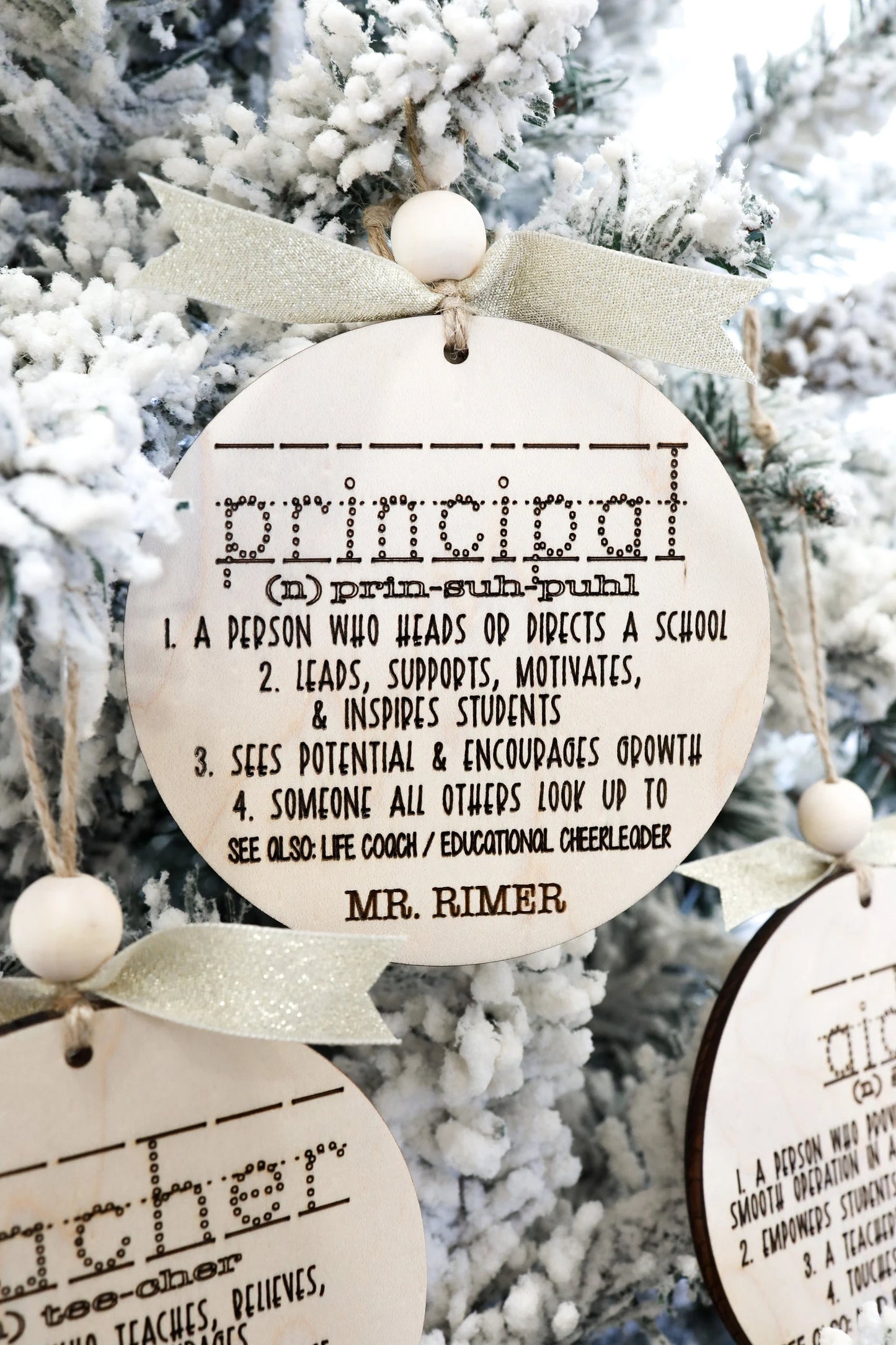 Cute Teacher, Principal, Counselor, Lunch Aide, Nurse, Bus Driver, Custodian, Secretary,  ect Definition Ornament Laser Cut File | Glowforge