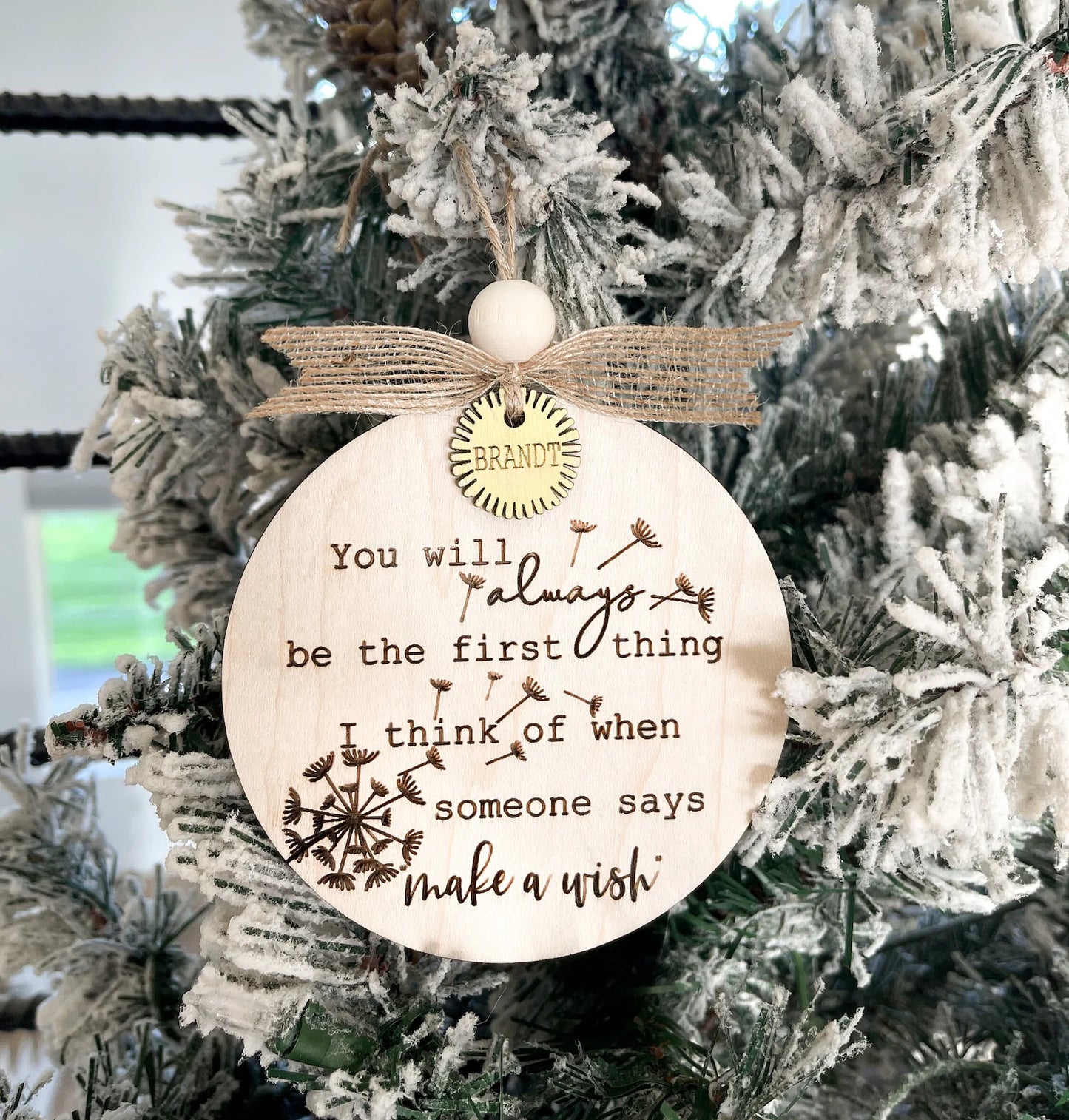 When Someone Says "Make a Wish" Memorial Ornament Charm Laser Cut Digital File | Grief | Loss | Memorial Gift | Memory | Glowforge