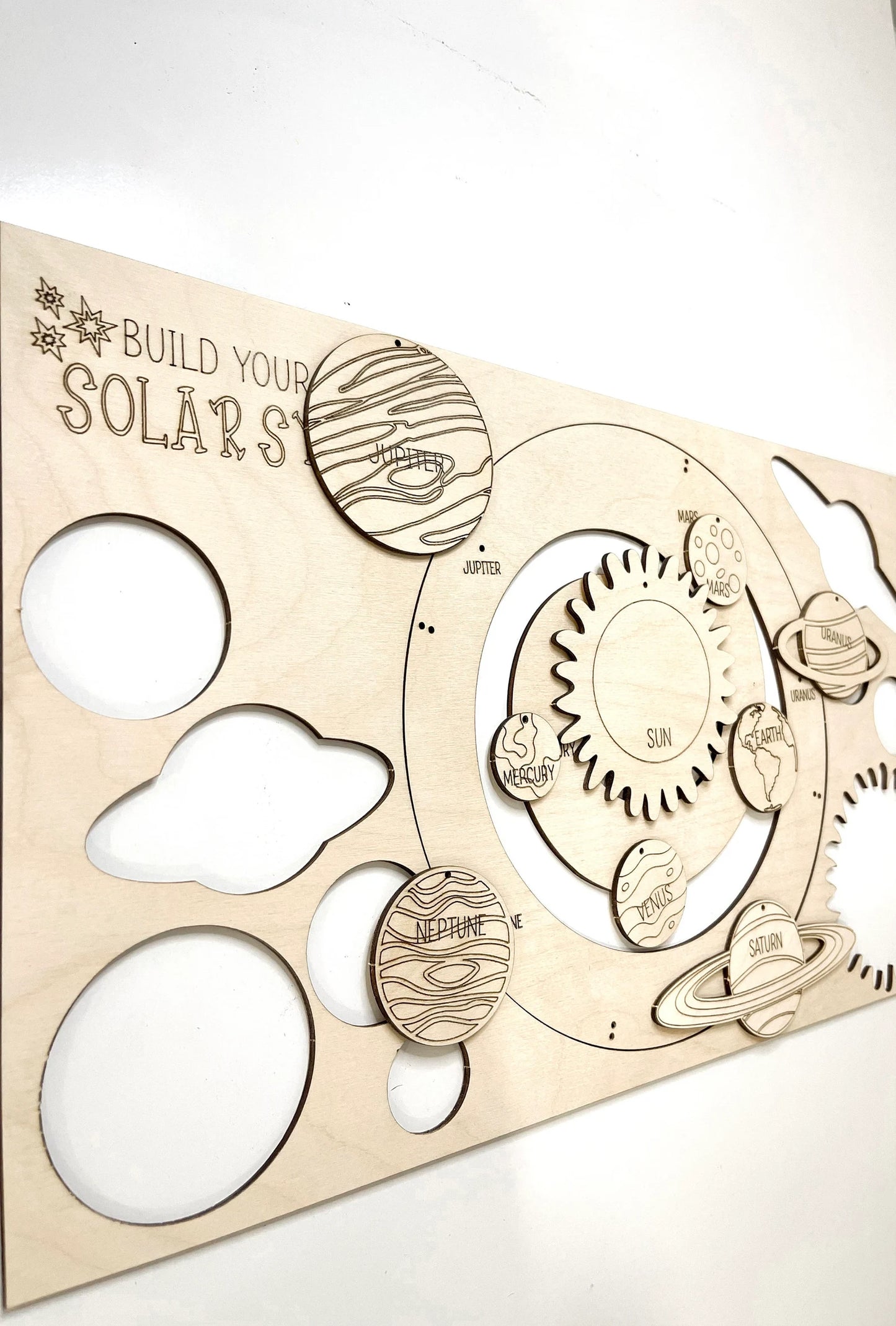 Build Your Own Solar System Learning Mobile and/or Wall Hanging Laser Cut Digital File | Planet DIY Color Paint Science Project | Glowforge