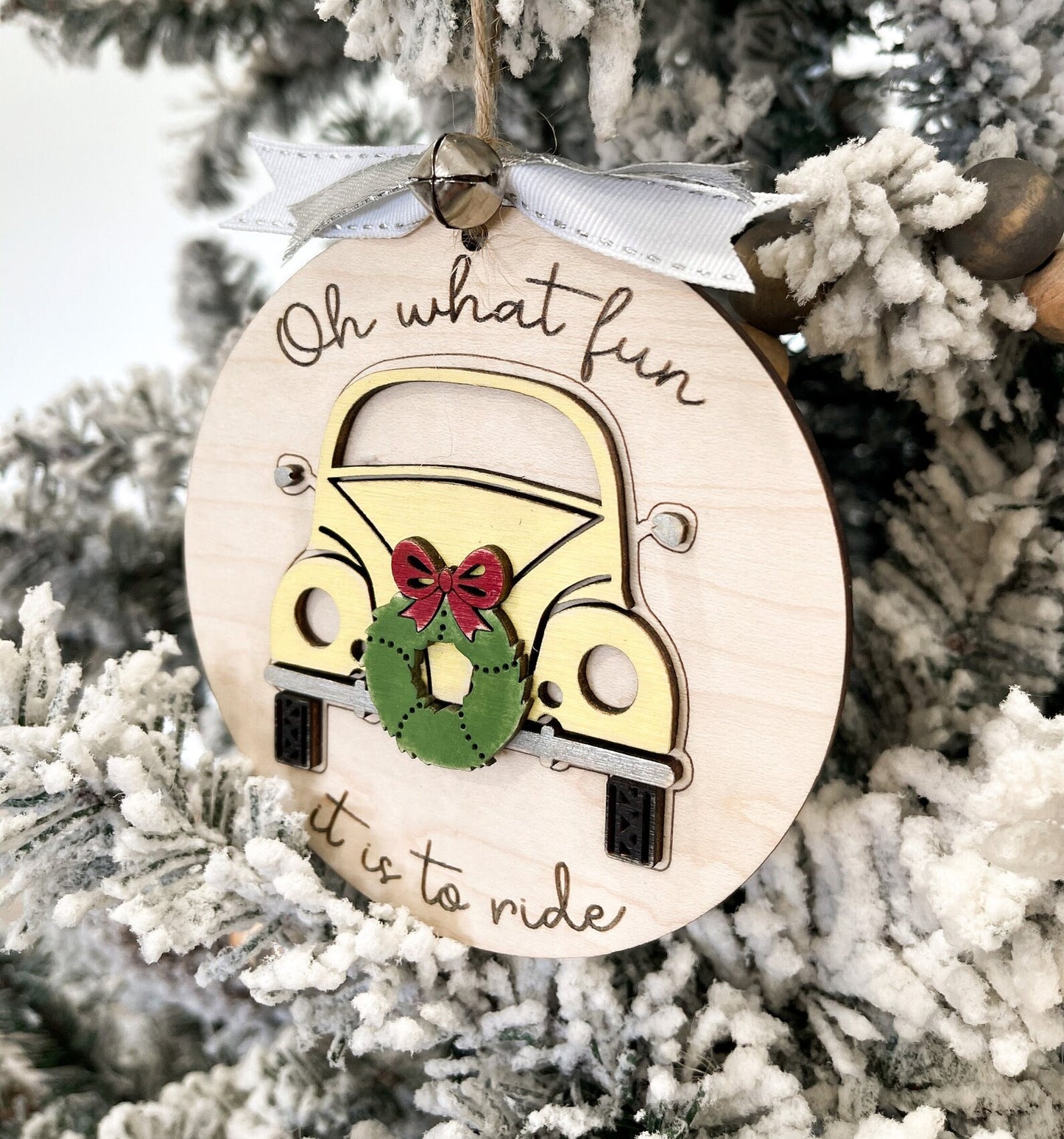 Oh What Fun It Is To Ride 4x4, Semi Truck, Bug, Tractor, Horse Christmas Ornament Laser Cut File | Cute Off Road Manly Christmas | Glowforge