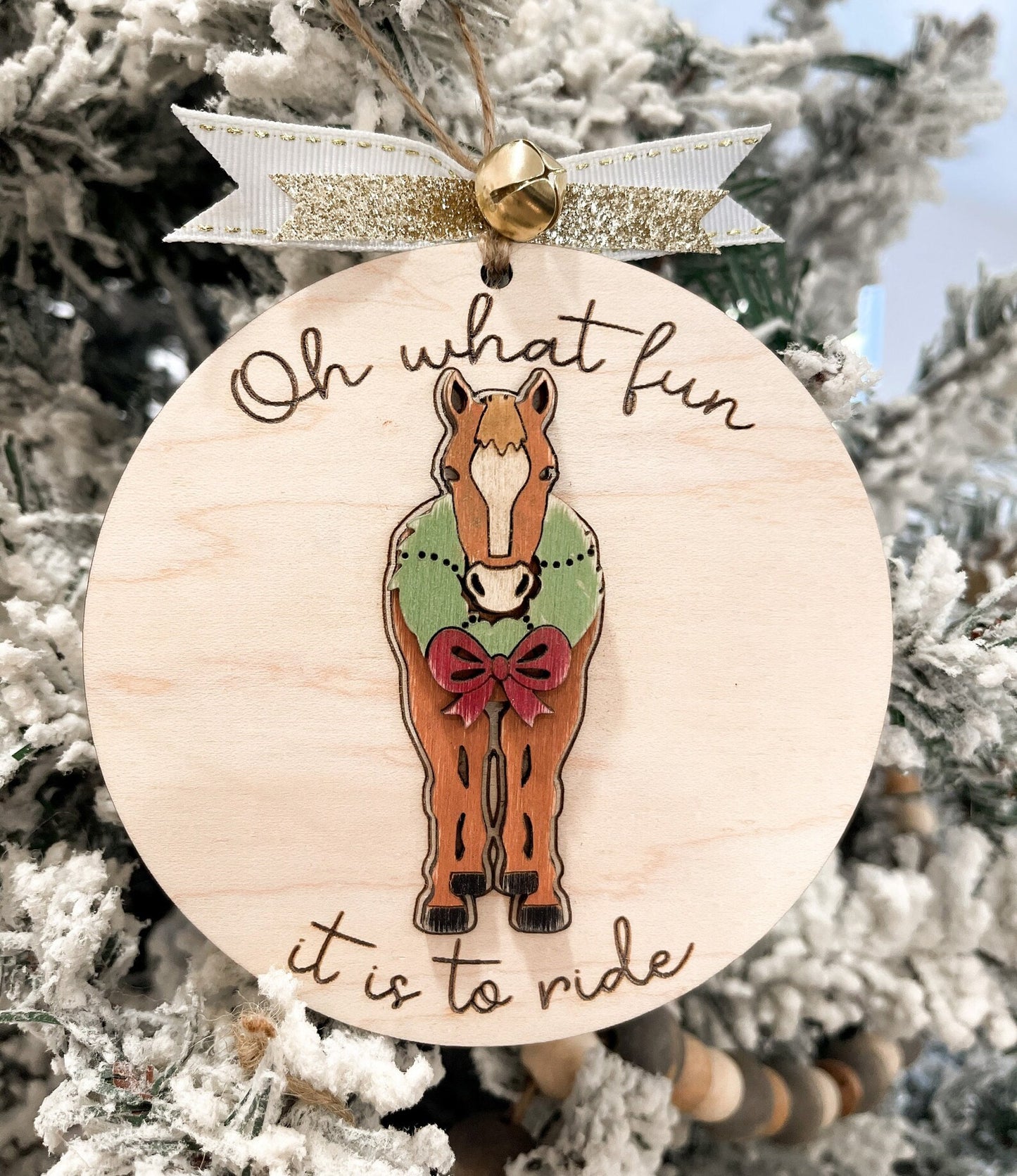 Oh What Fun It Is To Ride 4x4, Semi Truck, Bug, Tractor, Horse Christmas Ornament Laser Cut File | Cute Off Road Manly Christmas | Glowforge