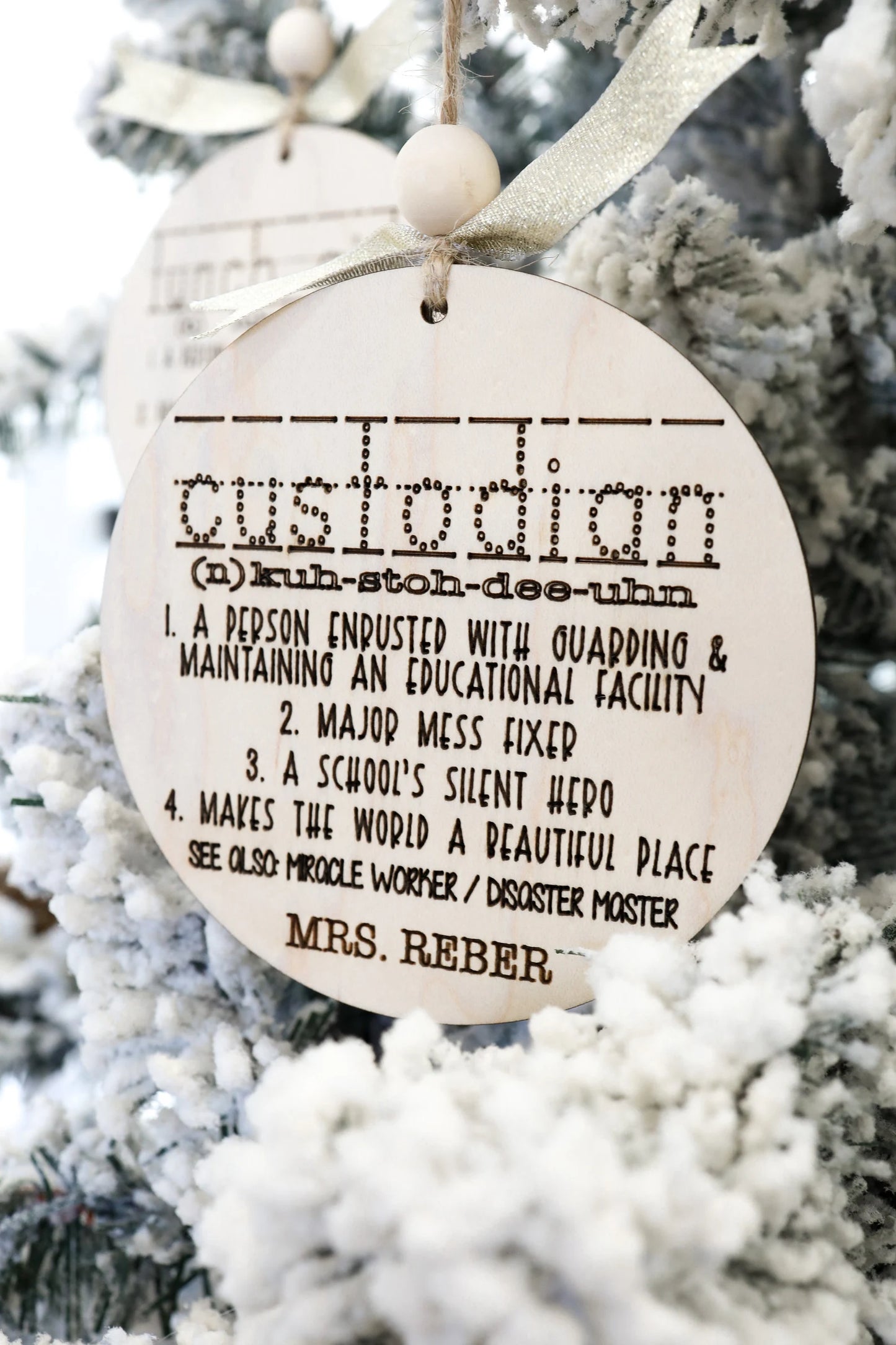 Cute Teacher, Principal, Counselor, Lunch Aide, Nurse, Bus Driver, Custodian, Secretary,  ect Definition Ornament Laser Cut File | Glowforge