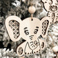 Cute Rattan Lion, Elephant, Giraffe, Monkey, Tiger Ornament Charms Laser Cut File | Scandinavian Christmas | Boho Car Charms | Glowforge