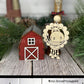 Farm Animal Christmas Ornaments, Holiday Donkey and Cow, Farmhouse Style, Holiday Decorations