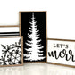 Cute Christmas Mantle Sign Set Laser Cut Digital File | Be Merry | Snowflake | Christmas Tree | Stripes | Plaid | Black & White | Glowforge