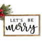 Cute Christmas Mantle Sign Set Laser Cut Digital File | Be Merry | Snowflake | Christmas Tree | Stripes | Plaid | Black & White | Glowforge