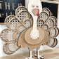 Freestanding and Shelf Sitter Rattan Thanksgiving Turkey Laser Digital Cut File | Cute Turkey | Boho Thanksgiving | Wood Turkey | Glowforge