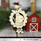 Farm Animal Christmas Ornaments, Holiday Donkey and Cow, Farmhouse Style, Holiday Decorations