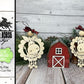 Farm Animal Christmas Ornaments, Holiday Donkey and Cow, Farmhouse Style, Holiday Decorations