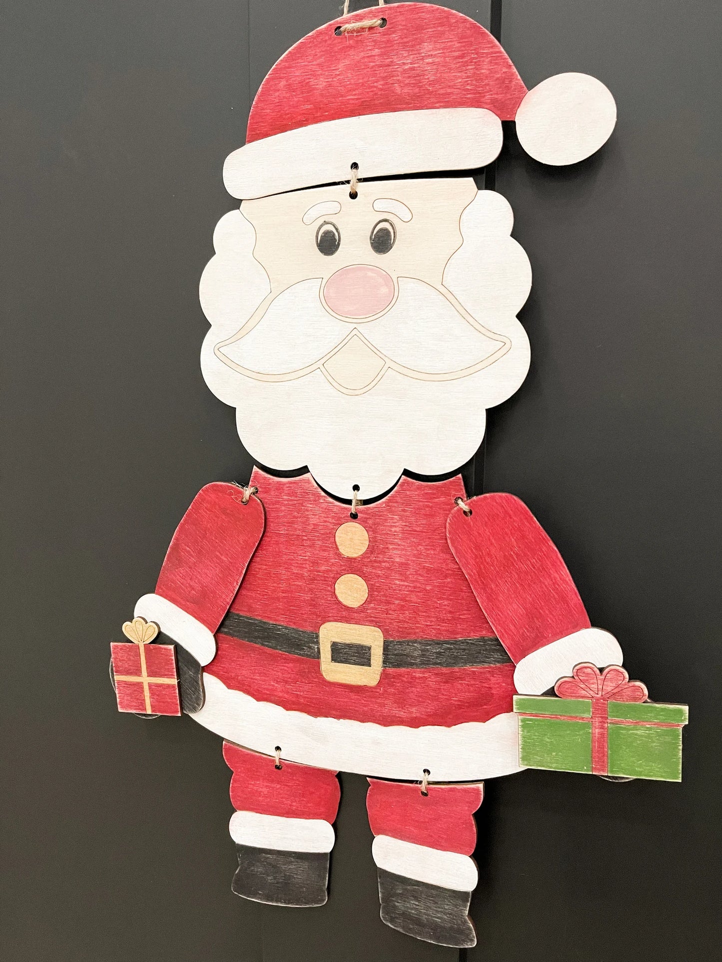 Build Your Own Santa Claus Laser Cut Digital File | Cute Santa Claus Craft | Cute Kid Christmas Activity | Santa Door Hanger | Glowforge