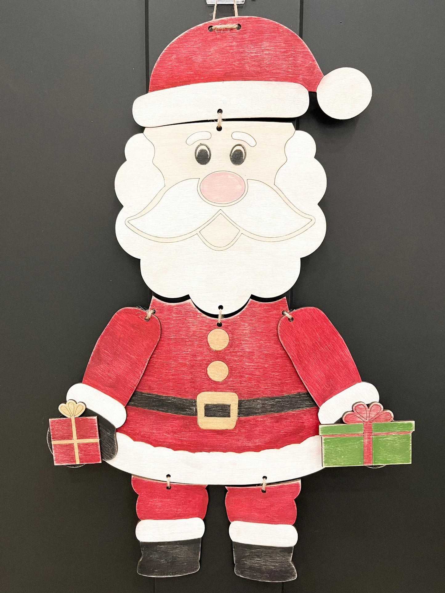 Build Your Own Santa Claus Laser Cut Digital File | Cute Santa Claus Craft | Cute Kid Christmas Activity | Santa Door Hanger | Glowforge