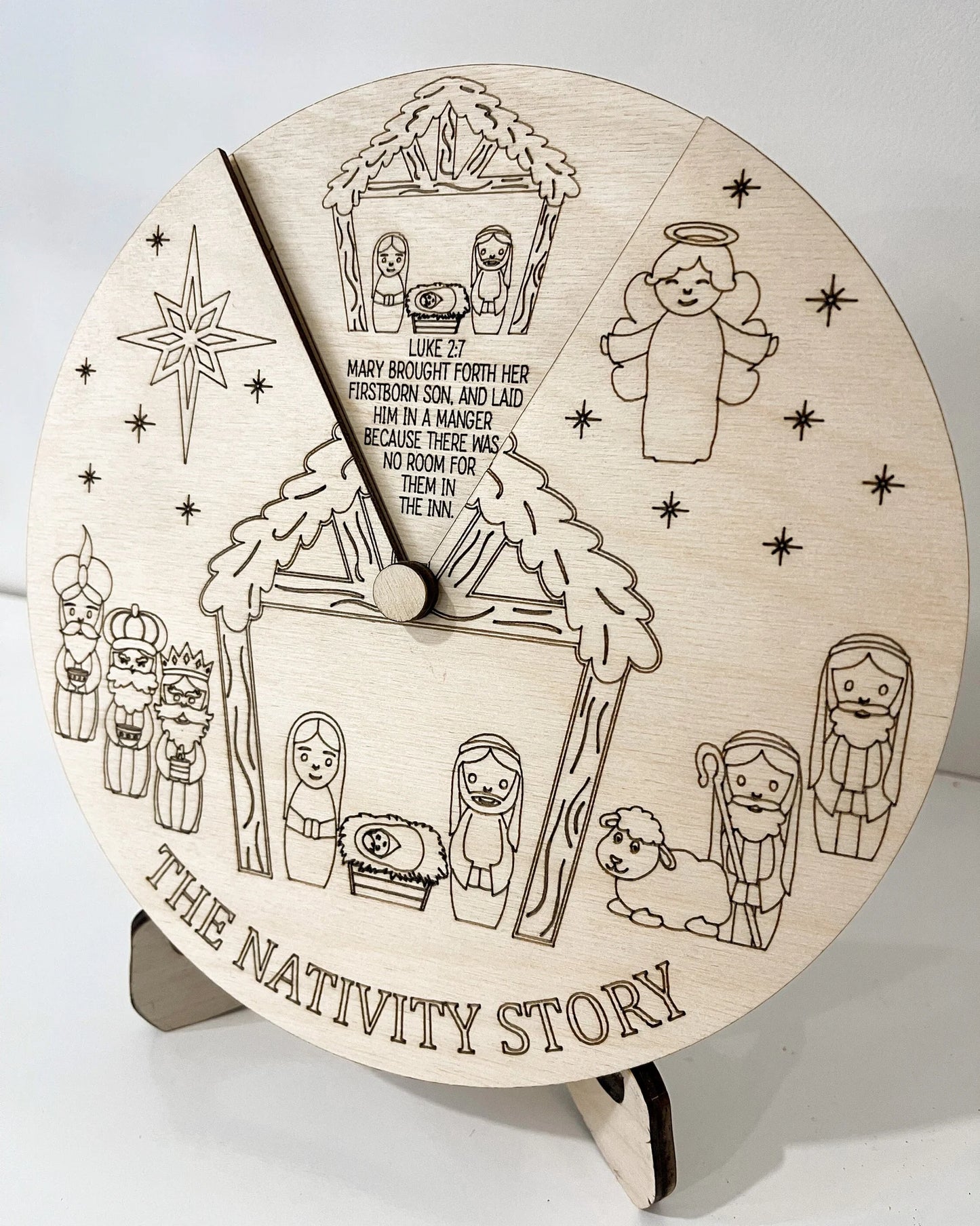 Fun Nativity Christmas Story Wheel Activity Laser Cut Digital File | Versatile Nativity Craft | Cute Christmas Activity | Glowforge