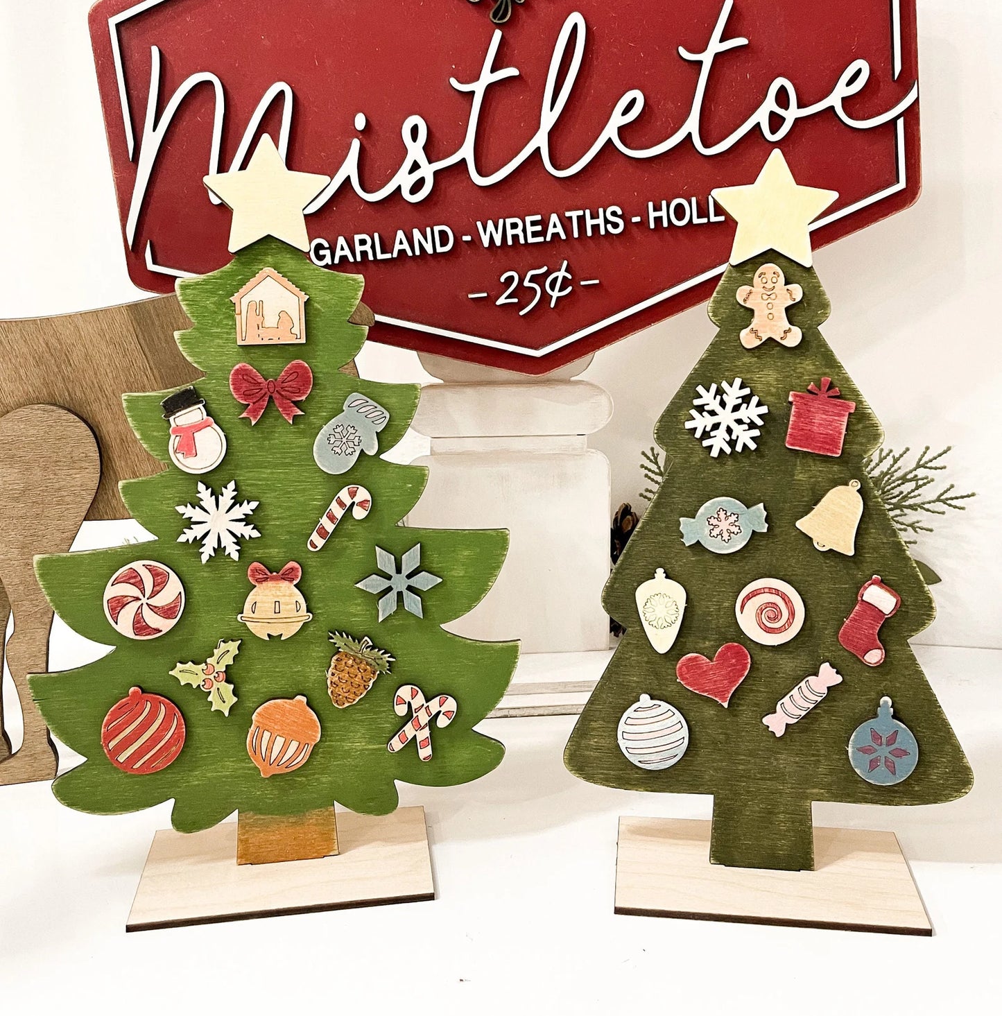 Interchangeable Decorate Your Own Christmas Tree Laser Cut Digital File | Cute Kid Christmas Activity | Holiday Craft | DIY Tree | Glowforge