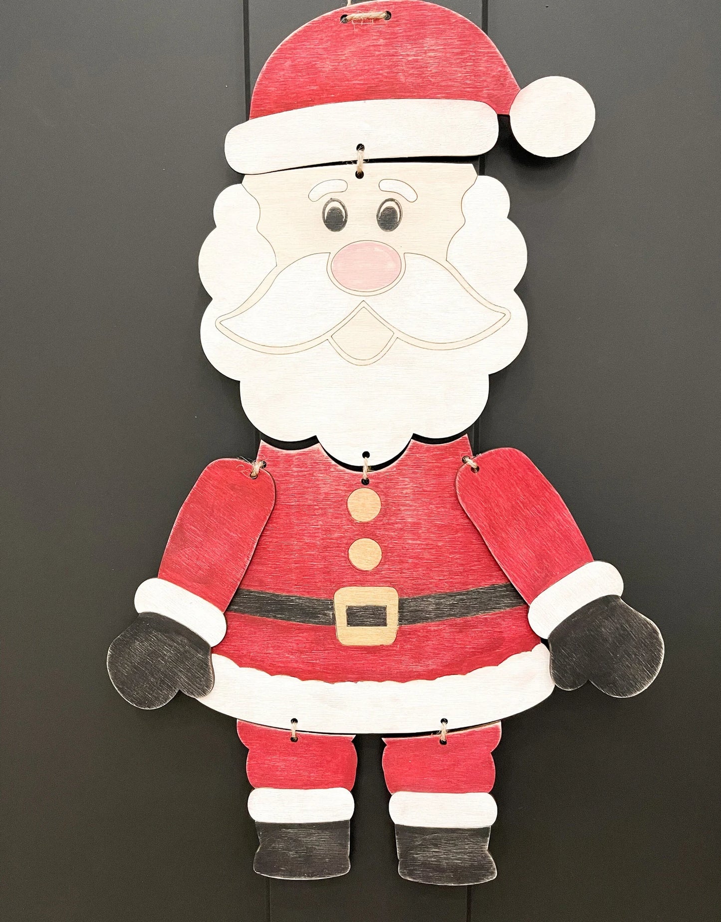 Build Your Own Santa Claus Laser Cut Digital File | Cute Santa Claus Craft | Cute Kid Christmas Activity | Santa Door Hanger | Glowforge