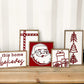 Cute Christmas Santa Mantle 5 Sign Set Laser Cut Digital File | Boho | This Home Believes | Christmas Presents | Christmas Trees | Glowforge