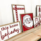 Cute Christmas Santa Mantle 5 Sign Set Laser Cut Digital File | Boho | This Home Believes | Christmas Presents | Christmas Trees | Glowforge