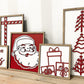 Cute Christmas Santa Mantle 5 Sign Set Laser Cut Digital File | Boho | This Home Believes | Christmas Presents | Christmas Trees | Glowforge