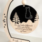 Customizable Cat Memorial "The Sky Looks Different When You Have Someone You Love Up There" Ornament Charm & Stand Laser Cut Digital File |