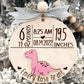 Customizable Cute Birth Announcement Stats Charm / Ornament Laser Digital File | Dinosaur, Butterfly, Koala, Crown, Turtle, Frog| Glowforge