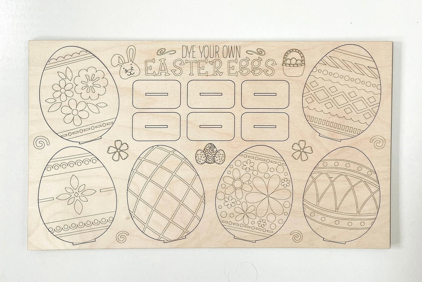 Dye Your Own Easter Eggs Laser Cut Digital File | Pop Out Color Your Own Easter Eggs | Cute Easter Activity | DIY Easter Craft | Glowforge