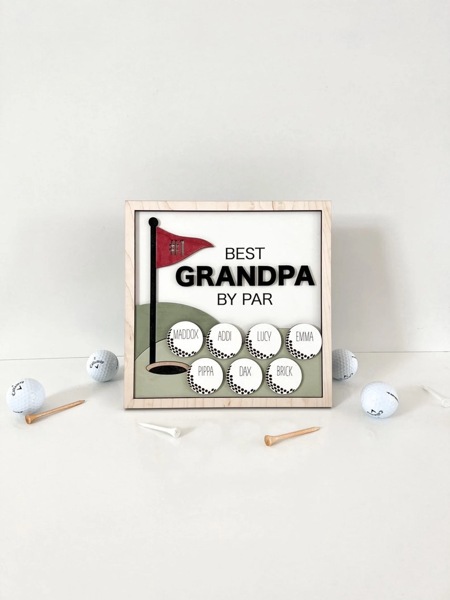 Cute Customizable Golf Father's Day Best Dad, Grandpa, Coach Ect. Laser Cut File | Father's Day | Hole in One | Best Dad By Par | Glowforge