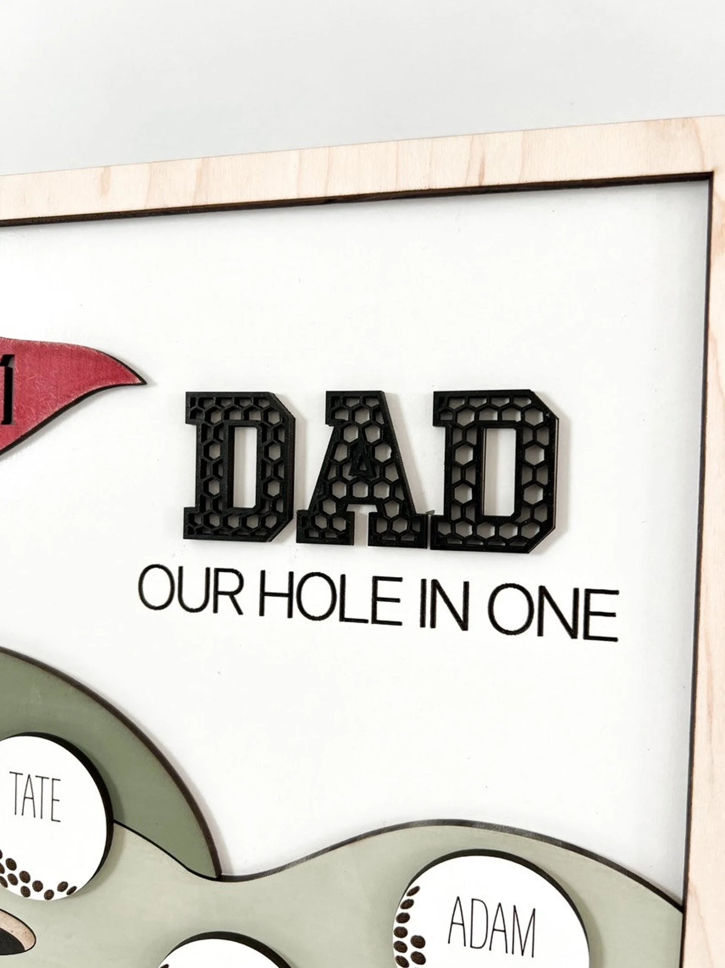 Cute Customizable Golf Father's Day Best Dad, Grandpa, Coach Ect. Laser Cut File | Father's Day | Hole in One | Best Dad By Par | Glowforge