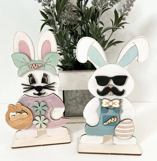 Dress Your Own Easter Bunny Laser Cut Digital File | Color/Paint Your Own Easter Bunny | Cute Easter Activity Craft | Easter DIY | Glowforge