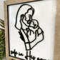 Jesus Christ Holding Baby "Safe in His Arms" Line Art Laser Cut Digital File | Infant Loss | Grief Gift | Miscarriage | Glowforge