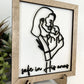 Jesus Christ Holding Baby "Safe in His Arms" Line Art Laser Cut Digital File | Infant Loss | Grief Gift | Miscarriage | Glowforge