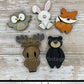 Magnets, Forest Animals, Woodland Creatures, Moose, Bear, Fox, Bunny, Owl, Scrap Buster, SVG File, Digital Download