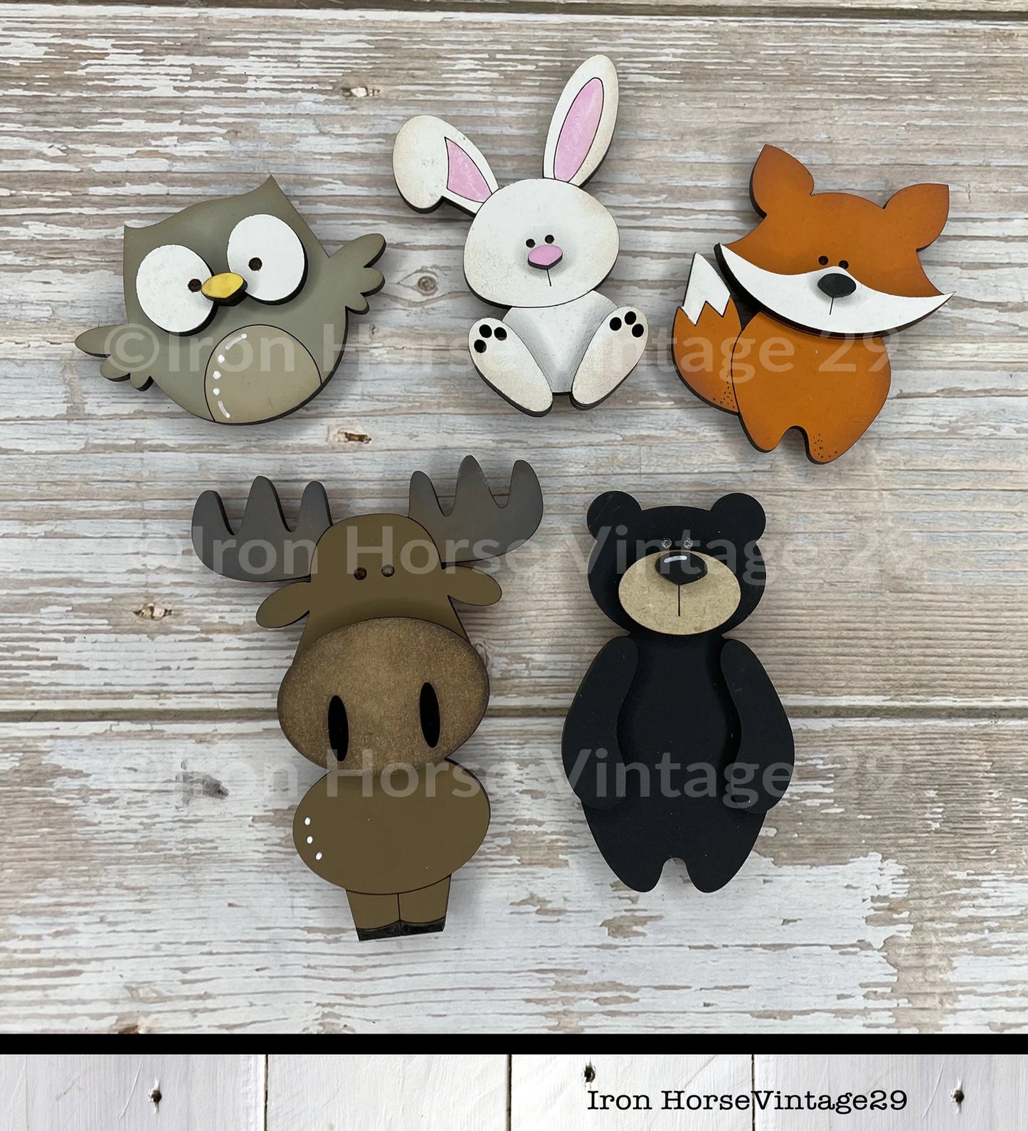 Magnets, Forest Animals, Woodland Creatures, Moose, Bear, Fox, Bunny, Owl, Scrap Buster, SVG File, Digital Download