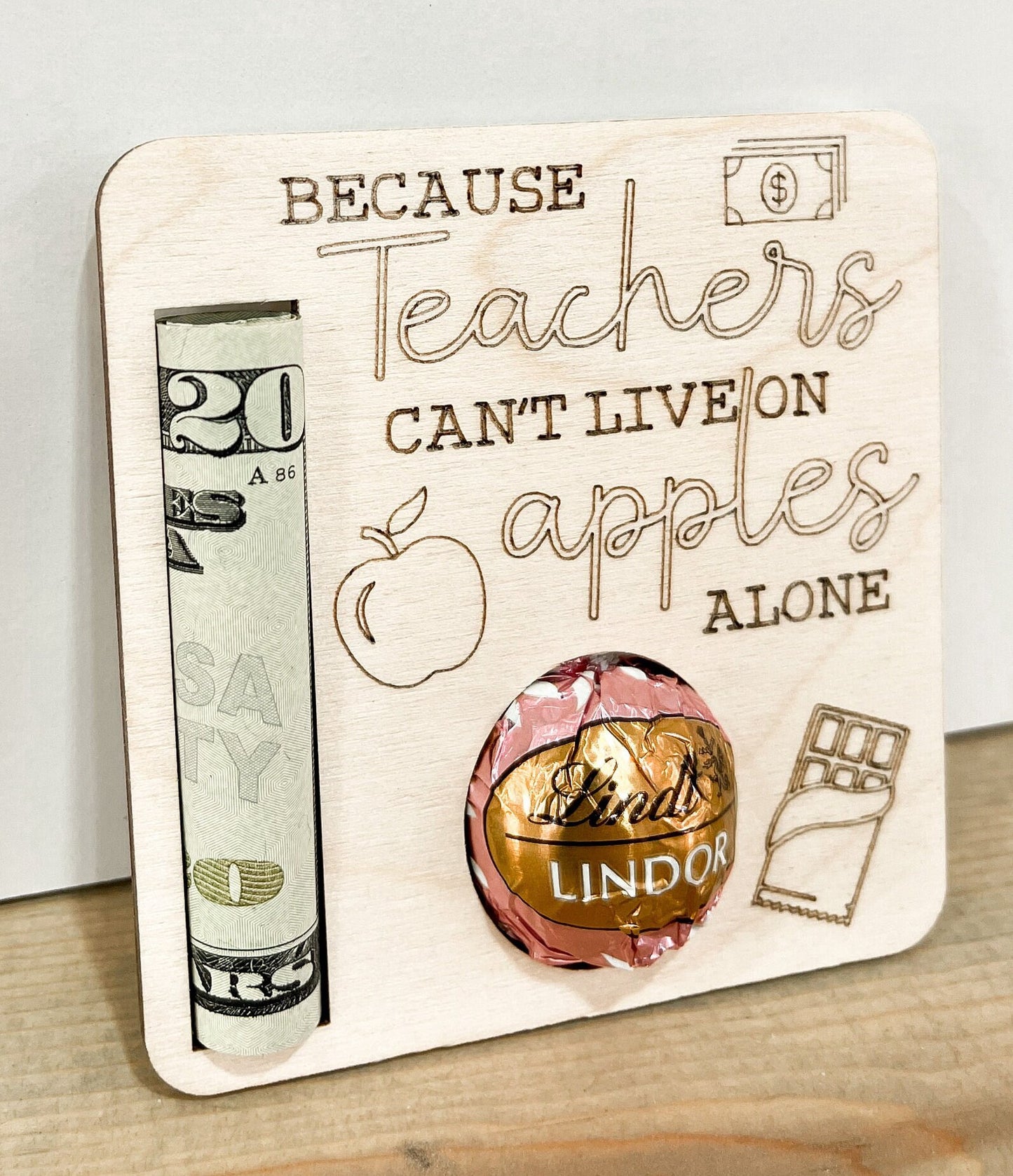 Cute Gift Money & Chocolate Holder Laser Cut File | Original Teacher Gift | 3 Different Designs | Glowforge