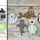 Cute Arctic Animal Magnet Collection, Scrap Buster, Laser Ready SVG, Digital Download