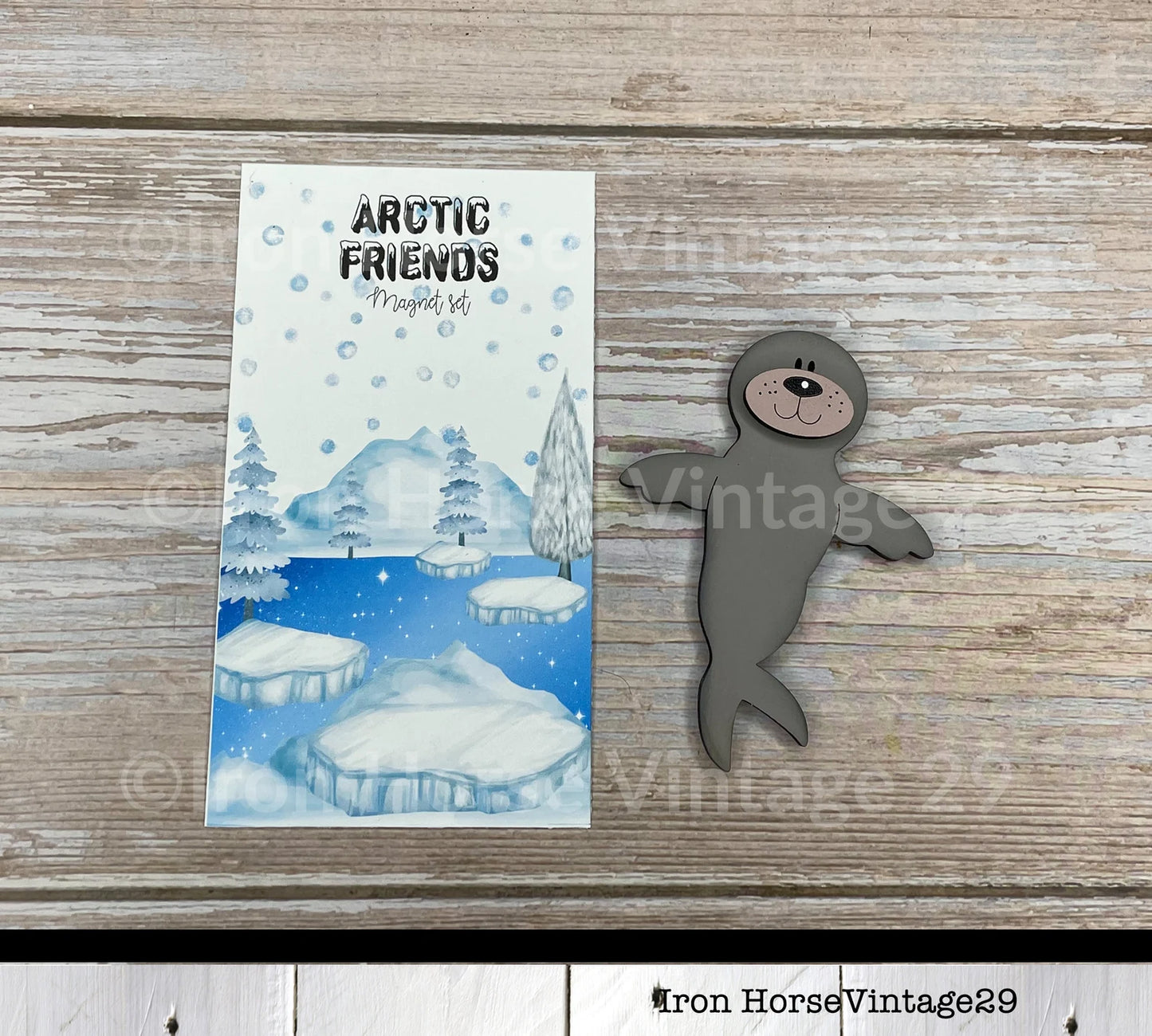 Cute Arctic Animal Magnet Collection, Scrap Buster, Laser Ready SVG, Digital Download