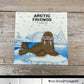 Cute Arctic Animal Magnet Collection, Scrap Buster, Laser Ready SVG, Digital Download