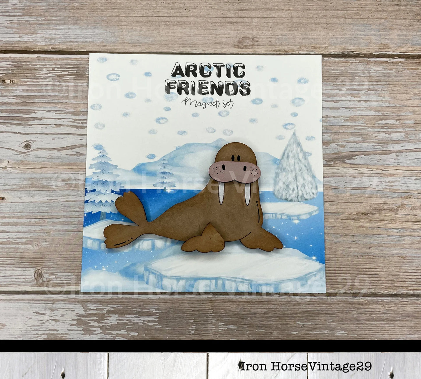 Cute Arctic Animal Magnet Collection, Scrap Buster, Laser Ready SVG, Digital Download