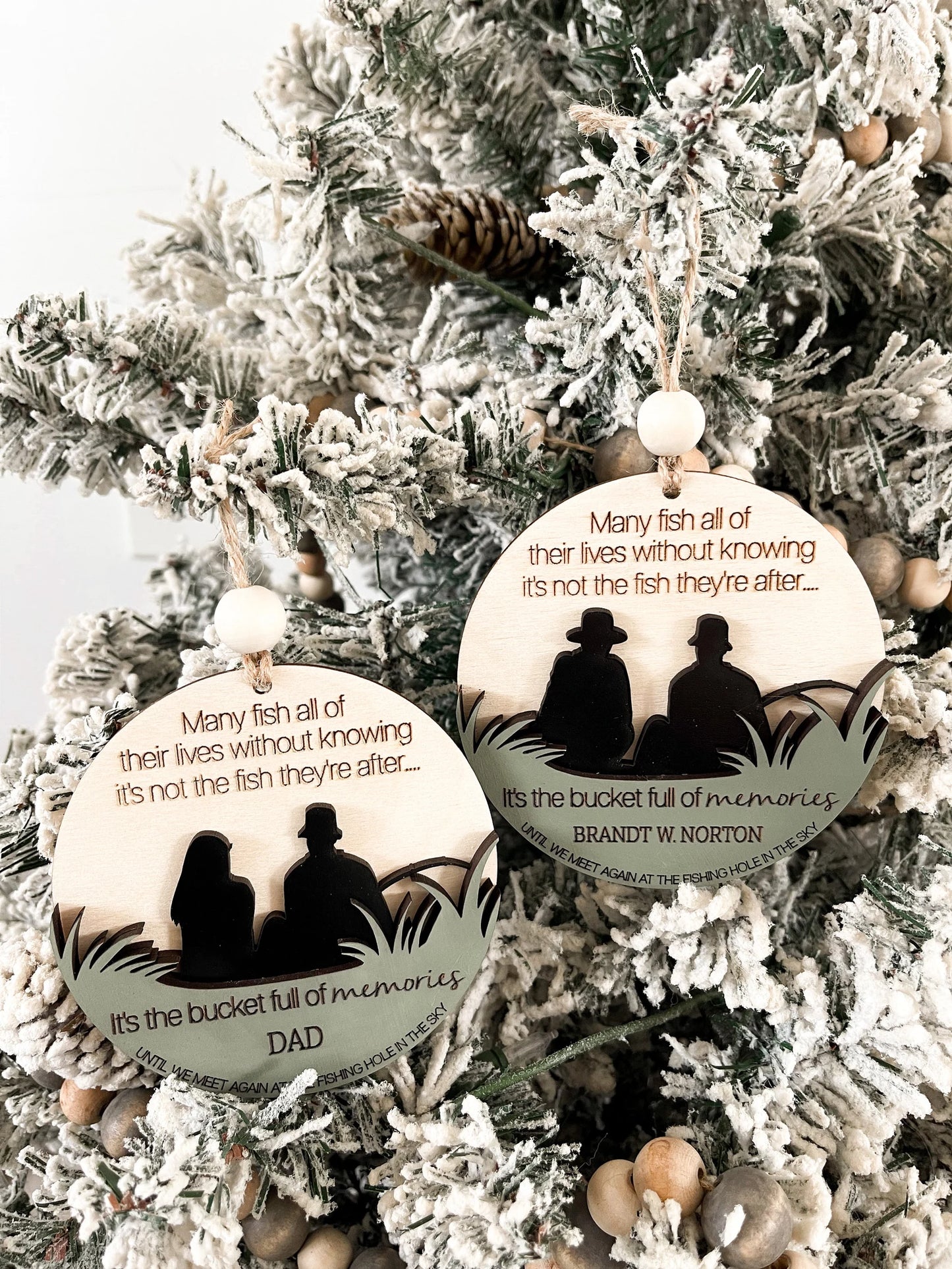 Customizable Memorial Keepsake Fishing Charm Ornament Laser Digital File | Boy & Girl Fishing Memories | Memorial Gift | Angel | Glowforge