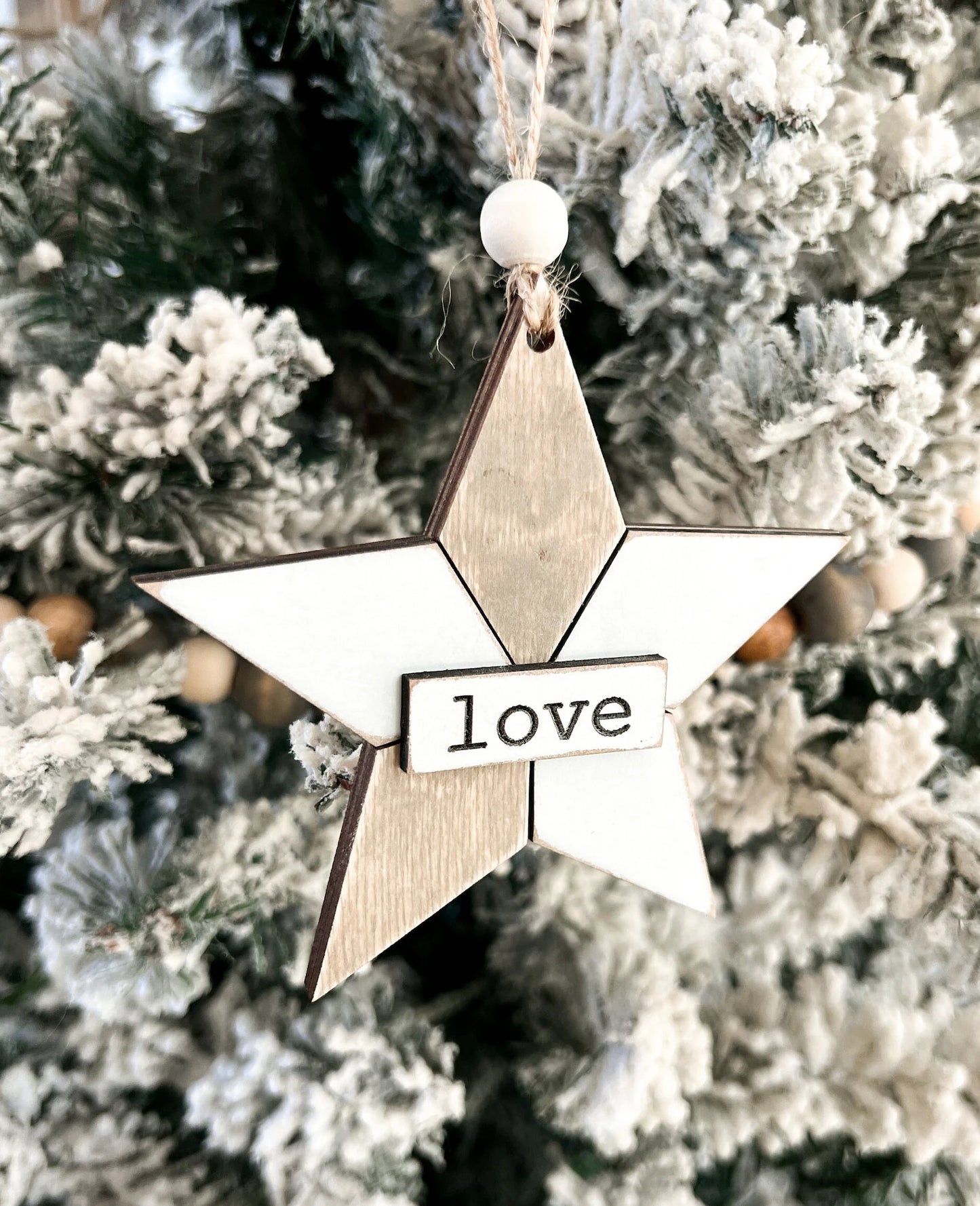 Cute Star "Quilt Pattern" Christmas Ornament Set Laser Cut Digital File | Peace, Hope, Joy, Love, Noel | Farmhouse Ornament Set | Glowforge