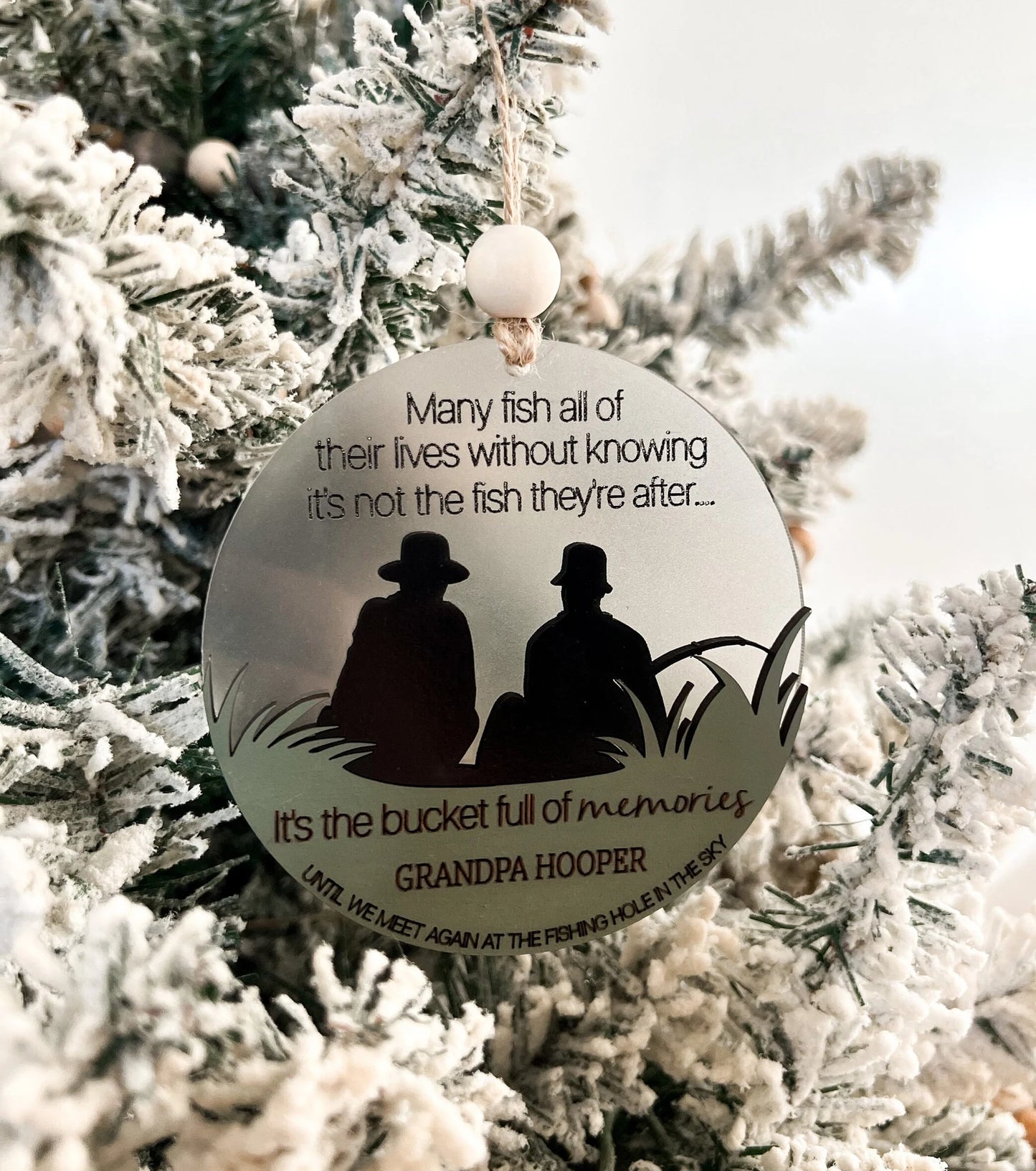 Customizable Memorial Keepsake Fishing Charm Ornament Laser Digital File | Boy & Girl Fishing Memories | Memorial Gift | Angel | Glowforge