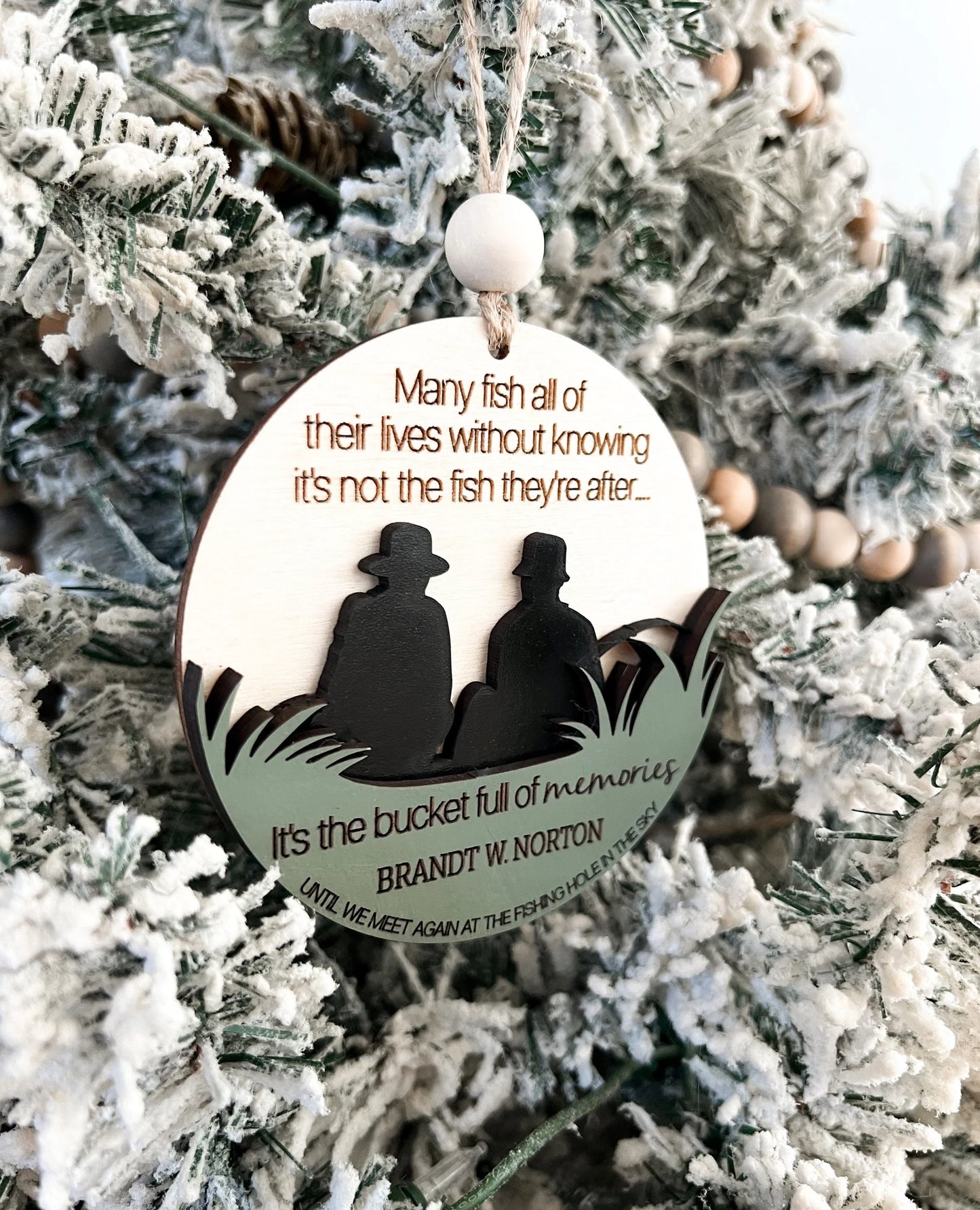 Customizable Memorial Keepsake Fishing Charm Ornament Laser Digital File | Boy & Girl Fishing Memories | Memorial Gift | Angel | Glowforge