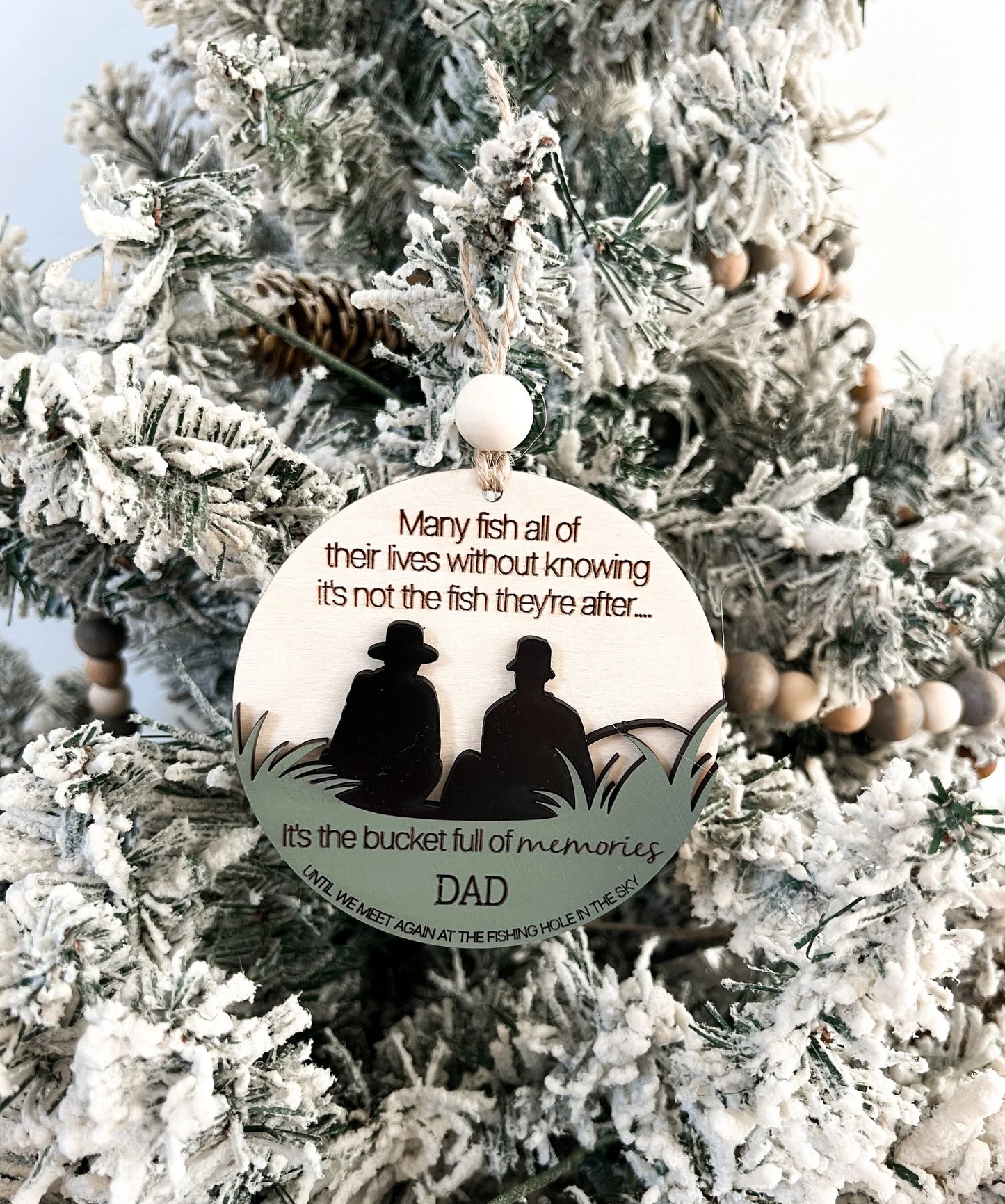 Customizable Memorial Keepsake Fishing Charm Ornament Laser Digital File | Boy & Girl Fishing Memories | Memorial Gift | Angel | Glowforge