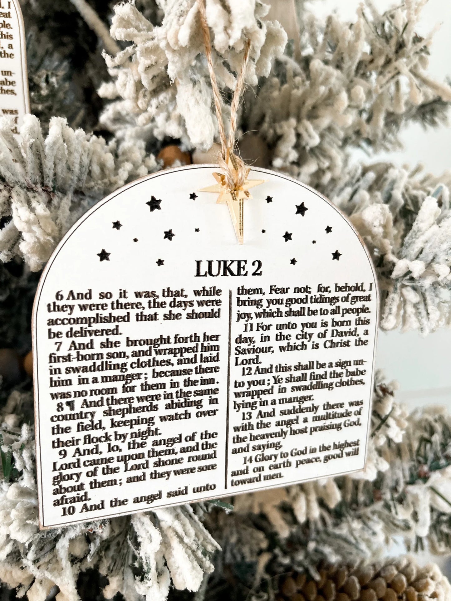 Stunning Luke 2 Bible Scripture Verses Nativity Christmas Ornament & Shelf Sitter w/ Easel Laser Cut Digital File | Jesus Birth | Glowforge