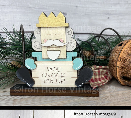 Nutcracker Christmas Ornament and Shelf Sitter, Christmas Decoration, Holiday Decor, Farmhouse Style, Laser Ready SVG. Digital Download