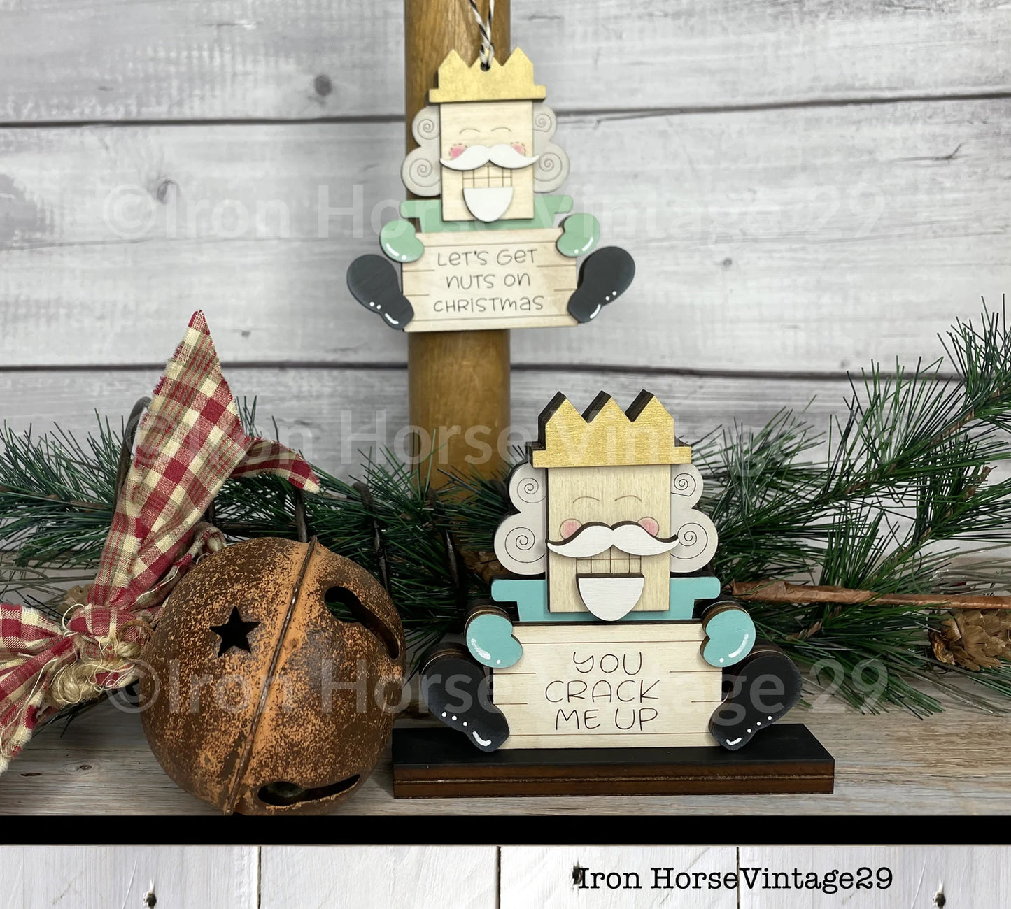 Nutcracker Christmas Ornament and Shelf Sitter, Christmas Decoration, Holiday Decor, Farmhouse Style, Laser Ready SVG. Digital Download