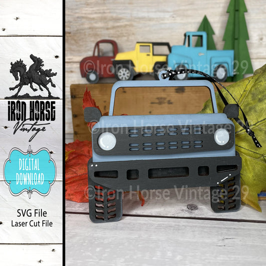 Off Road Vehicle Christmas Ornament, Gift Card Holder, Home Decor, Farmhouse Style