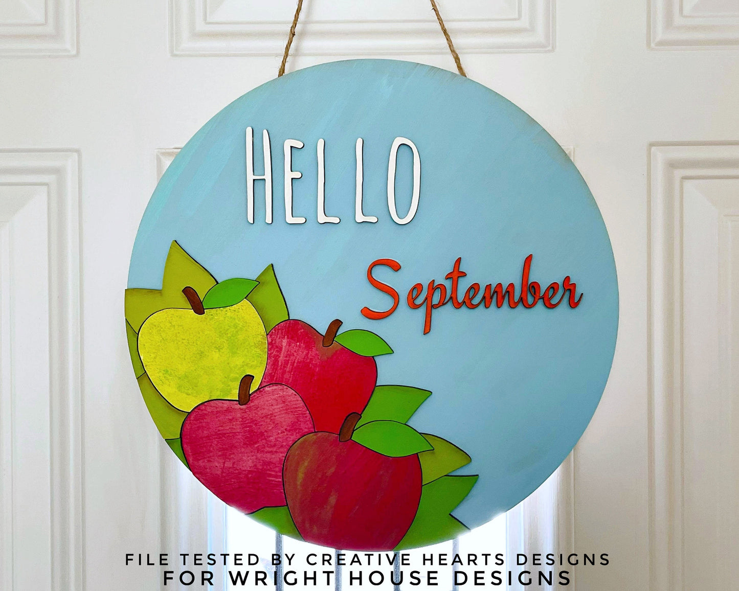 September Apple Picking Fruit Theme Nursery and Door Hanger - Sign Making and DIY Kits - Cut File For Glowforge Lasers - Digital SVG File