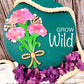 Carnation Bouquet Shelf Sitter Round - Spring Floral Sign Making and DIY Kits - Single Line Cut File For Glowforge Laser - Digital SVG File