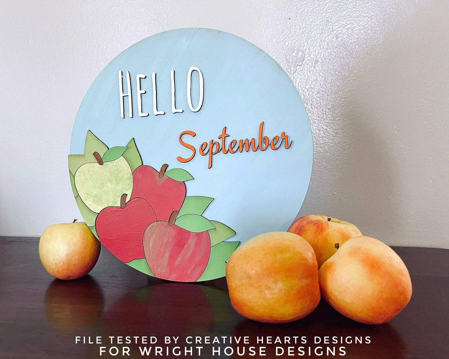 September Apple Picking Fruit Theme Nursery and Door Hanger - Sign Making and DIY Kits - Cut File For Glowforge Lasers - Digital SVG File